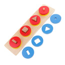 Toddler Montessori Geometric Shape Color Learning Match Board Early Leanring