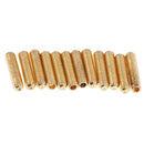 12Pcs Electric Bass Guitar Saddle Tremolo Bridge Hex Screw Golden M3*10mm Music Instrument Parts