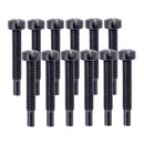 12 Pieces Electric Guitar Humbucker Double Coils Pickup Polepiece Iron Mounting Screws Black