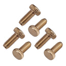 6 Pieces Electric Guitar Tremolo Bridge Saddle Lock Hexagon Screws Clamp String Gold