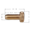 6 Pieces Guitar Saddles Bridge Hexagon Mounting Screw Kit for Electric Guitar Replacement Parts Black