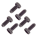 6 Pieces Guitar Saddles Bridge Hexagon Mounting Screw Kit for Electric Guitar Replacement Parts Black