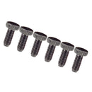 6 Pieces Guitar Saddles Bridge Hexagon Mounting Screw Kit for Electric Guitar Replacement Parts Black