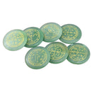 7pcs Natural Green Aventurine Set Crystal Polished Engraved Crystal Reiki Symbol Set The Seven Archangels