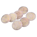7pcs Natural Rose Crystal Quartz Crystal Polished Engraved Crystal Reiki Symbol Set The Seven Archangels