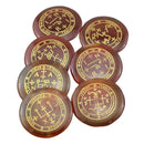 7pcs Natural Red Agate Set Crystal Polished Engraved Crystal Reiki Symbol Set The Seven Archangels