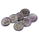 7pcs Natural Amethyst Set Crystal Polished Engraved Crystal Reiki Symbol Set The Seven Archangels
