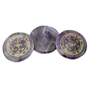 7pcs Natural Amethyst Set Crystal Polished Engraved Crystal Reiki Symbol Set The Seven Archangels