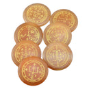 7pcs Natural Red Aventurine Set Crystal Polished Engraved Crystal Reiki Symbol Set The Seven Archangels