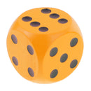 5 Pieces Six Sided Wooden Dice Wood Dices 5cm Set Playing Game Toy Orange