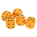 5 Pieces Six Sided Wooden Dice Wood Dices 5cm Set Playing Game Toy Orange