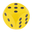 5 Pieces Six Sided Wooden Dice Wood Dices 5cm Set Playing Game Toy Yellow