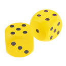 5 Pieces Six Sided Wooden Dice Wood Dices 5cm Set Playing Game Toy Yellow