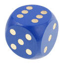 5 Pieces Six Sided Wooden Dice Wood Dices 5cm Set Playing Game Toy Blue