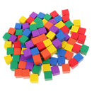 Durable Pack of 100 Assorted Wood Blocks Cube for Kids Creative Games Toys Educational Toys Birthday Gift 0.78inch