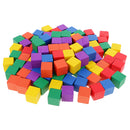 Durable Pack of 100 Assorted Wood Blocks Cube for Kids Creative Games Toys Educational Toys Birthday Gift 0.78inch