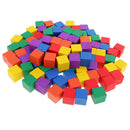 Durable Pack of 100 Assorted Wood Blocks Cube for Kids Creative Games Toys Educational Toys Birthday Gift 0.78inch