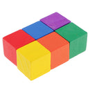 Durable Pack of 100 Assorted Wood Blocks Cube for Kids Creative Games Toys Educational Toys Birthday Gift 0.78inch