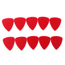 10Pcs Flexible Wool Felt Guitar Pick Plectrums Red for 4 Strings Ukulele Uke