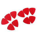 10Pcs Flexible Wool Felt Guitar Pick Plectrums Red for 4 Strings Ukulele Uke