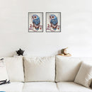DIY Animals Embroidery 5D Diamond Painting Cross Crafts Stitch with Tools Home Decor Owl Blue