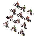 Pack of 12 Miniature Plastic 2cm 1:87 HO Model Cyclist Rider DIY Diorama Landscape Scenery Layout Parts