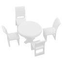 1/75 Plastic Round Table Chair Model Set OO Scenery Dollhouse Architectural Dining Game DIY Toys