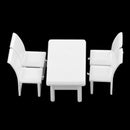 1 Set Miniature Kitchen Square Dining Table Chair Model 1:50 Dollhouse Diorama Layout Toys O