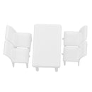 1 Set Miniature Kitchen Square Dining Table Chair Model 1:50 Dollhouse Diorama Layout Toys O
