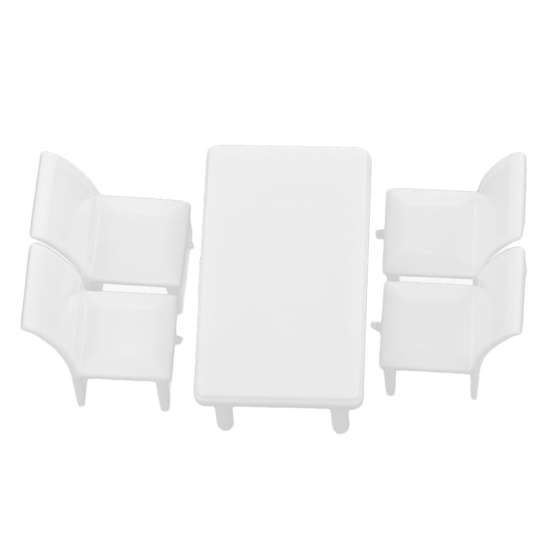 1 Set Miniature Kitchen Square Dining Table Chair Model 1:50 Dollhouse Diorama Layout Toys O