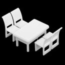 1 Set Miniature Kitchen Square Dining Table Chair Model 1:50 Dollhouse Diorama Layout Toys O
