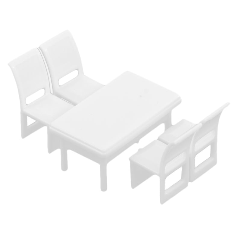 1 Set Miniature Kitchen Square Dining Table Chair Model 1:50 Dollhouse Diorama Layout Toys O