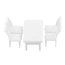 1 Set Miniature Kitchen Square Dining Table Chair Model 1:50 Dollhouse Diorama Layout Toys O