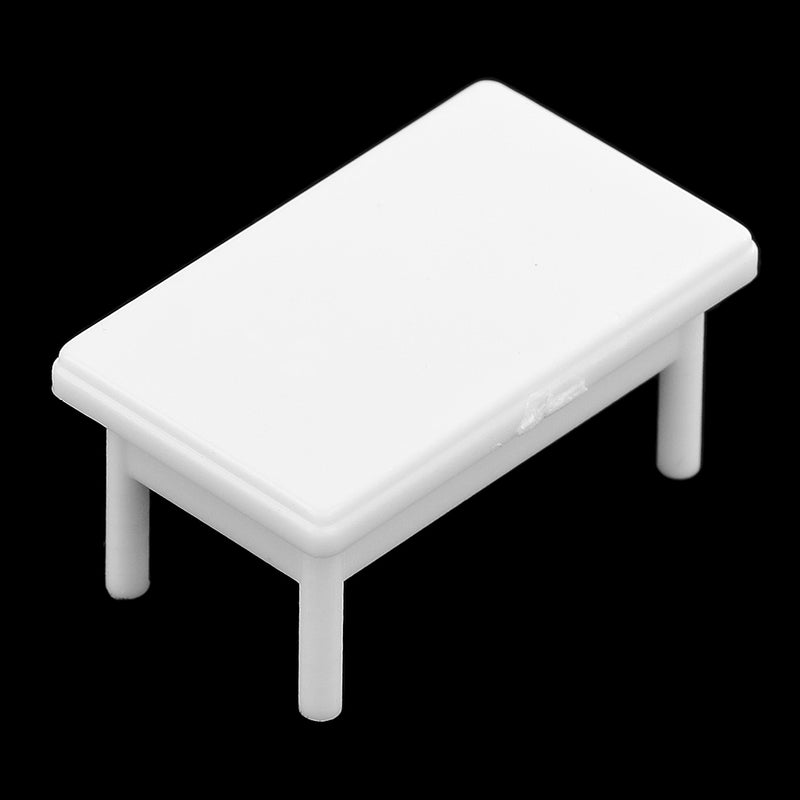 1 Set Miniature Kitchen Square Dining Table Chair Model 1:50 Dollhouse Diorama Layout Toys O