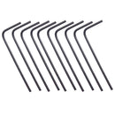 10 Pieces Iron Saddle Bridge Hexagonal Wrench 0.05inch for Electric Guitar Bass Replacement Parts