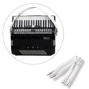 2 Pieces Adjustable Accordion Replacement Leather Shoulder Straps Accordion Parts White 32.67-43.3inch