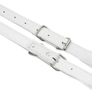 2 Pieces Adjustable Accordion Replacement Leather Shoulder Straps Accordion Parts White 32.67-43.3inch