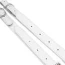 2 Pieces Adjustable Accordion Replacement Leather Shoulder Straps Accordion Parts White 32.67-43.3inch