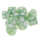 10 pieces 10 Sided Dice D10 Polyhedral Dice for Dungeons and Dragons Party Table Games Green