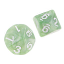 10 pieces 10 Sided Dice D10 Polyhedral Dice for Dungeons and Dragons Party Table Games Green