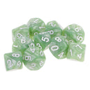10 pieces 10 Sided Dice D10 Polyhedral Dice for Dungeons and Dragons Party Table Games Green