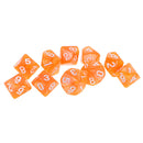 10pcs 10 Sided Dice D10 Polyhedral Dice for Dungeons and Dragons DND RPG MTG Orange