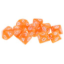 10pcs 10 Sided Dice D10 Polyhedral Dice for Dungeons and Dragons DND RPG MTG Orange