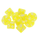 10 pieces 10 Sided Dice D10 Polyhedral Dice for Dungeons and Dragons Party Table Games Yellow