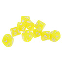 10 pieces 10 Sided Dice D10 Polyhedral Dice for Dungeons and Dragons Party Table Games Yellow