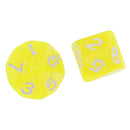 10 pieces 10 Sided Dice D10 Polyhedral Dice for Dungeons and Dragons Party Table Games Yellow