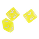 10 pieces 10 Sided Dice D10 Polyhedral Dice for Dungeons and Dragons Party Table Games Yellow