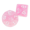 10 pieces 10 Sided Dice D10 Polyhedral Dice for Dungeons and Dragons Party Table Games Pink