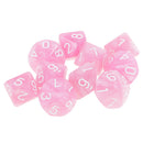 10 pieces 10 Sided Dice D10 Polyhedral Dice for Dungeons and Dragons Party Table Games Pink