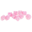 10 pieces 10 Sided Dice D10 Polyhedral Dice for Dungeons and Dragons Party Table Games Pink